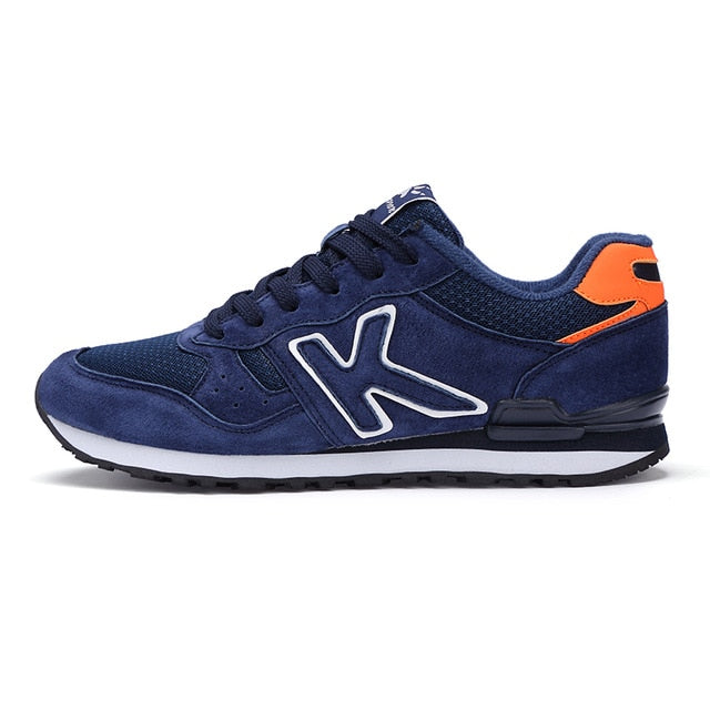 UKT Light Men Running Shoes Spring Autumn Artificial Genuine Leather Breathable Sport Shoes Cushioning Lace Up Man Sneakers