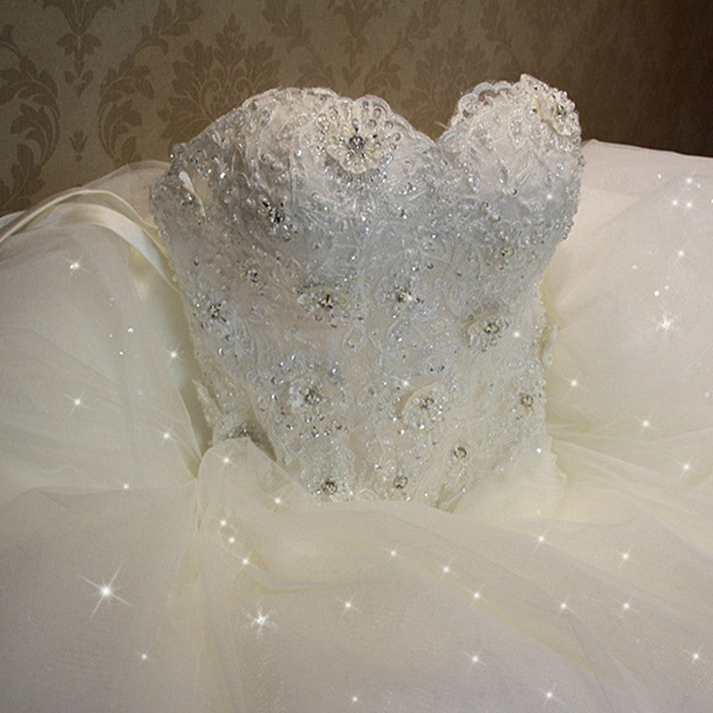 QQ Lover 2019 High Quality Elegant Luxury Lace Wedding Dress Vintage Bandage Plus Size Ball Gowns Vestido De Noiva