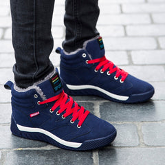 Men Shoes 2018 Winter Plush Snow Boots Comfortable Keep Warm Outdoor Sport Walking Boots Male Athletic Sneakers For Adult
