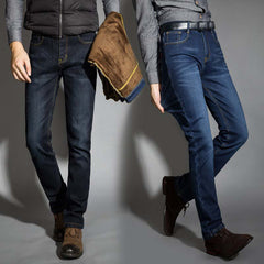 2018 New Men Activities Warm Jeans High Quality Famous Brand Autumn Winter Jeans warm flocking warm soft men jeans