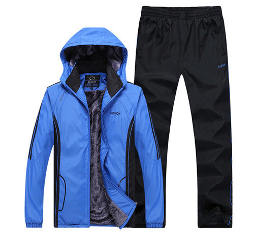 XIYOUNIAO Winter Tracksuits Men Set Thicken Fleece Hoodies+Pants Suit fall Sweatshirt Sportswear Set Male Hoodie Sporting Suits
