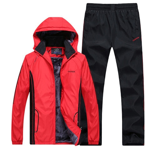 XIYOUNIAO Winter Tracksuits Men Set Thicken Fleece Hoodies+Pants Suit fall Sweatshirt Sportswear Set Male Hoodie Sporting Suits