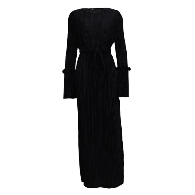 Abaya Dubai Bangladesh Pleated Muslim Hijab Dress Jilbab Femme Musulmane Qatar Oman Abayas For Women Turkish Islamic Clothing