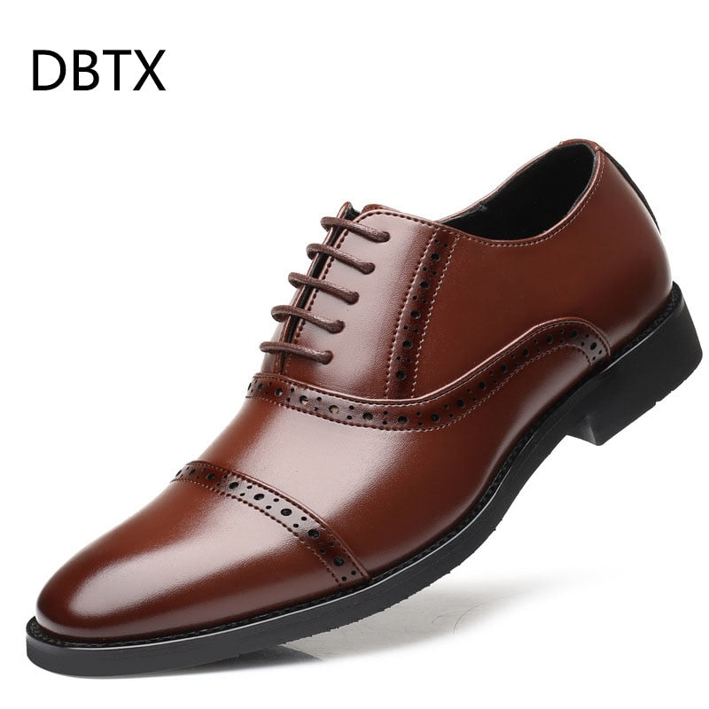 luxury Brand Classic Man Pointed Toe Dress Shoes Mens Patent Leather Black Wedding Shoes Oxford Formal Shoes Big Size 637