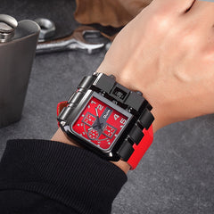 Oulm 3364 Casual Wristwatch Square Dial Wide Strap Men's Quartz Watch Luxury Brand Male Clock Super Big Men Watches montre homme