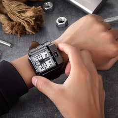 Oulm 3364 Casual Wristwatch Square Dial Wide Strap Men's Quartz Watch Luxury Brand Male Clock Super Big Men Watches montre homme