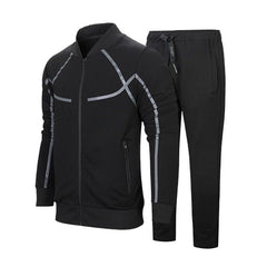 Autumn Men Set 2018 Casual Sportswear Suit Hooded Sweatshirt Tracksuit Men's Solid Zipper Jackets 2PC Hoodies + Pants Sets Male