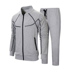 Autumn Men Set 2018 Casual Sportswear Suit Hooded Sweatshirt Tracksuit Men's Solid Zipper Jackets 2PC Hoodies + Pants Sets Male