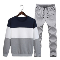 LBL Winter Tracksuits Men Set Bodybuilding 2018 Sporting Mens Sweatpants Striped Sweatshirts Sets Thick Track Suit Male Clothing
