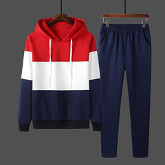 LBL Winter Tracksuits Men Set Bodybuilding 2018 Sporting Mens Sweatpants Striped Sweatshirts Sets Thick Track Suit Male Clothing