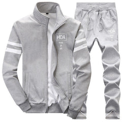 Autumn Sweatshirt Set Man Clothing 2018 Two Piece Sets Men Long Sleeve Zipper Jacket SweatPants TrackSuit Male Brand Clothing