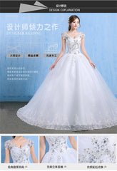 Luxury Plus Size Wedding Dress Elegant Lace Appliques V-neck Beading Wedding Gowns 2019 Crystal Lace Up White Vestido De Noiva