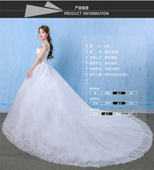 Luxury Plus Size Wedding Dress Elegant Lace Appliques V-neck Beading Wedding Gowns 2019 Crystal Lace Up White Vestido De Noiva