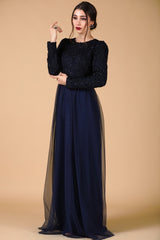 Navy Blue Evening Dress