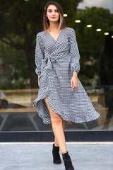 Women's Patterned Envelop Dress