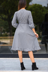 Women's Patterned Envelop Dress