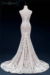 Vintage Lace Mermaid Wedding Dress Turkey Vestido de Novia Sequin Lace Sheer Bridal Gowns Robe mariee Sexy Wedding Dresses 2019