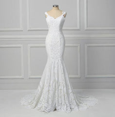 Vintage Lace Mermaid Wedding Dress Turkey Vestido de Novia Sequin Lace Sheer Bridal Gowns Robe mariee Sexy Wedding Dresses 2019