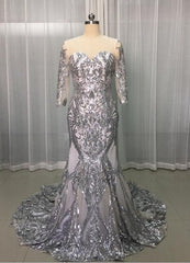 Vintage Lace Mermaid Wedding Dress Turkey Vestido de Novia Sequin Lace Sheer Bridal Gowns Robe mariee Sexy Wedding Dresses 2019