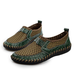 2019 Men shoes breathable genuine leather casual shoes men brand soft