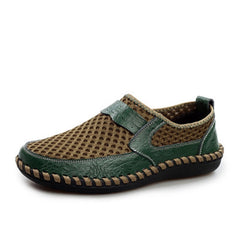 2019 Men shoes breathable genuine leather casual shoes men brand soft