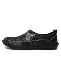2019 Men shoes breathable genuine leather casual shoes men brand soft
