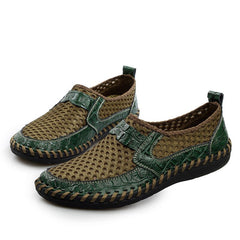 2019 Men shoes breathable genuine leather casual shoes men brand soft