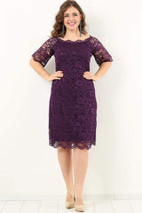 Oversize Guipure Evening Dress