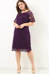 Oversize Guipure Evening Dress