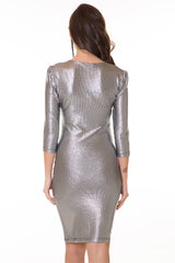 Women's Wrap Silver Dress