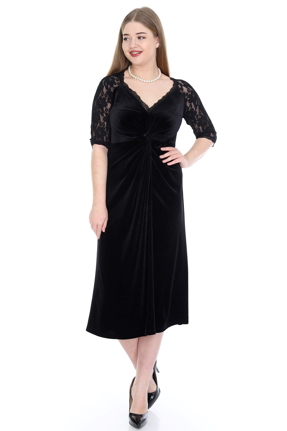 Oversize Velvet Evening Dress