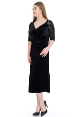 Oversize Velvet Evening Dress