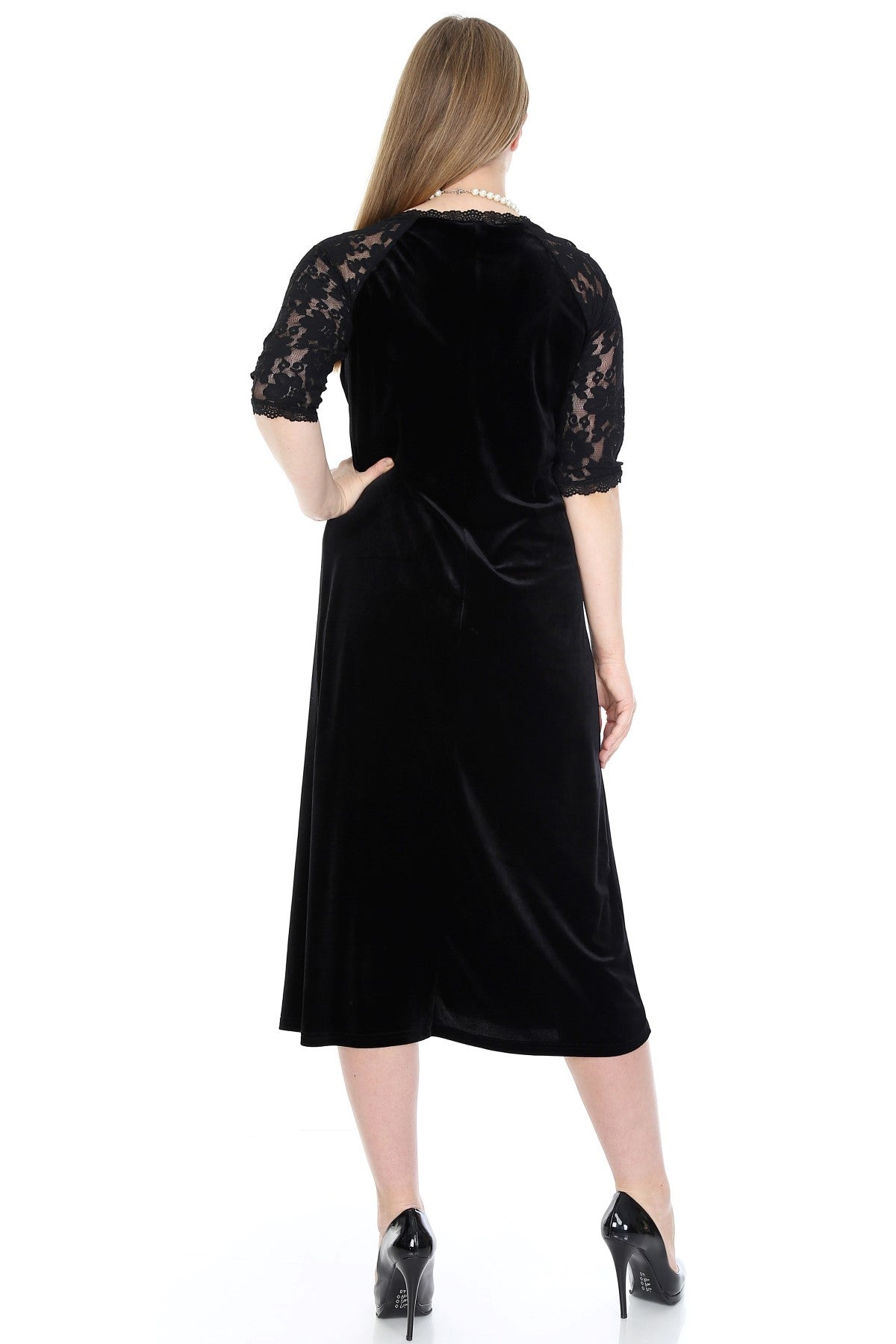 Oversize Velvet Evening Dress