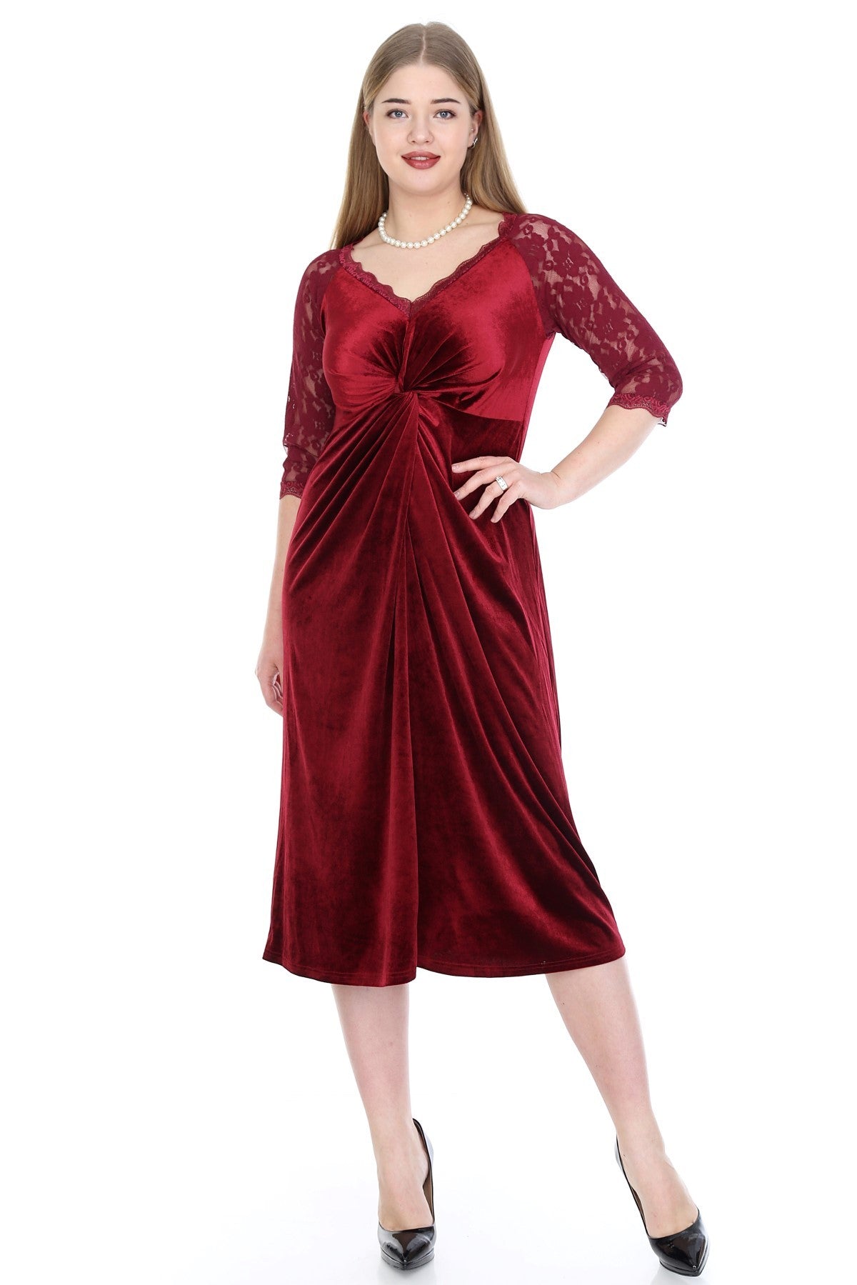 Oversize Velvet Evening Dress