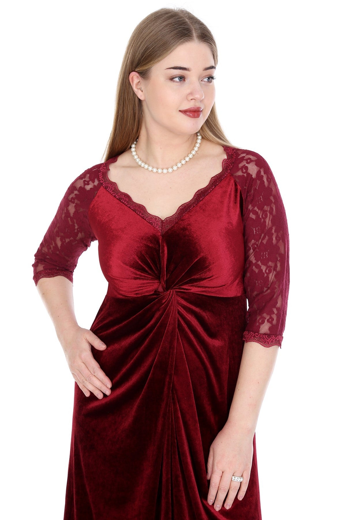 Oversize Velvet Evening Dress