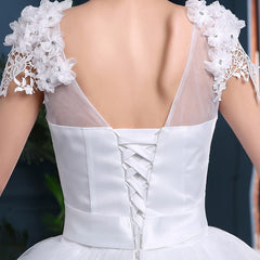 Cheap 2019 New Fashion Luxury High-end sleeved Wedding Dresses 2018 With lace Beads Fashion Bridal Gown Vestidos De Noiva