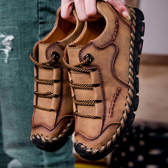 2019 Spring Men Shoes Leather Men Casual Shoes Comfortable Non-slip Fashion Brand Male Shoes A871