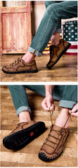 2019 Spring Men Shoes Leather Men Casual Shoes Comfortable Non-slip Fashion Brand Male Shoes A871
