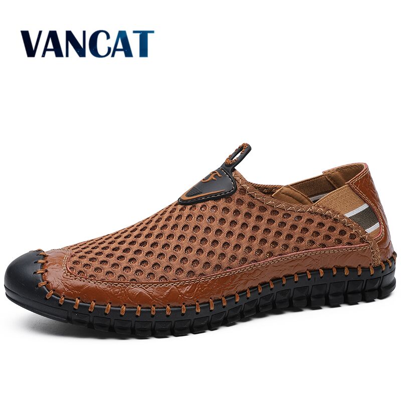 New Men's Casual Shoes Summer Breathable Mesh Men's Shoes Men Fashion Loafers Soft Comfortable Flats Zapatos Hombre  Size 38-48