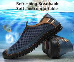 New Men's Casual Shoes Summer Breathable Mesh Men's Shoes Men Fashion Loafers Soft Comfortable Flats Zapatos Hombre  Size 38-48