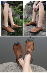 New Men's Casual Shoes Summer Breathable Mesh Men's Shoes Men Fashion Loafers Soft Comfortable Flats Zapatos Hombre  Size 38-48