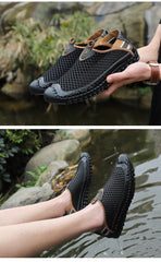 New Men's Casual Shoes Summer Breathable Mesh Men's Shoes Men Fashion Loafers Soft Comfortable Flats Zapatos Hombre  Size 38-48