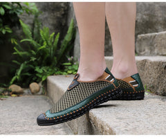 New Men's Casual Shoes Summer Breathable Mesh Men's Shoes Men Fashion Loafers Soft Comfortable Flats Zapatos Hombre  Size 38-48