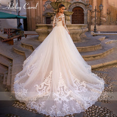 Ashley Carol Sexy Sweetheart Long Sleeve Mermaid Wedding Dress 2019 Detachable Train 2 In 1 Wedding Gowns Vestido De Noiva