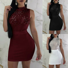 Sexy Women Ladies Bandage Bodycon Sleeveless Dress Evening Party Nightwear Club Summer Short Slim Mini Dress