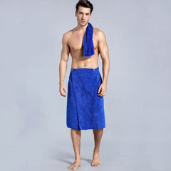 2pcs/set Man Wearable Magic Mircofiber Bath Towel With Pocket Super Soft Swimming Shower Towel Bathroom Blanket Toalla De Bano