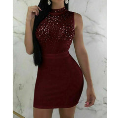 Sexy Women Ladies Bandage Bodycon Sleeveless Dress Evening Party Nightwear Club Summer Short Slim Mini Dress